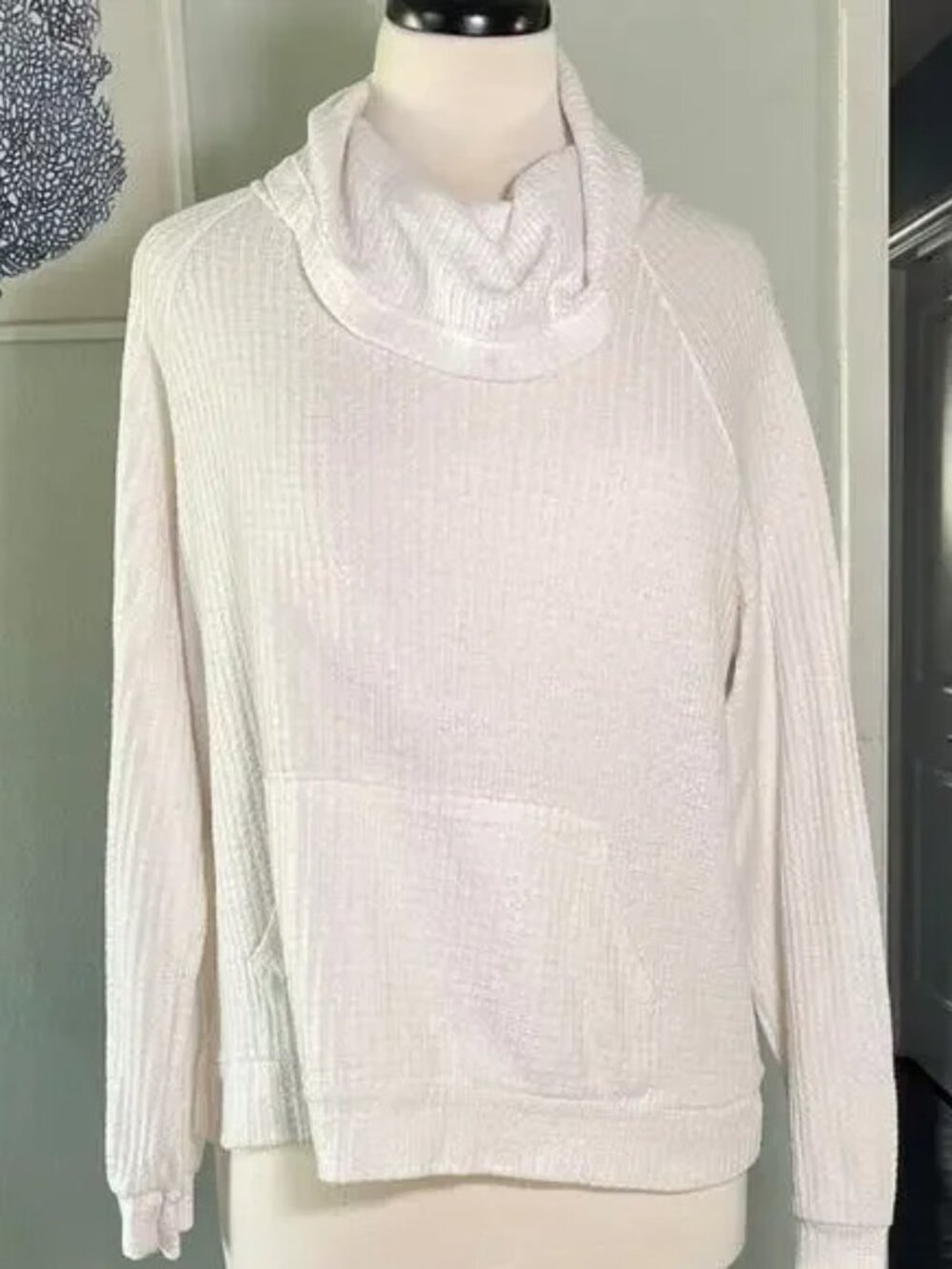 Forever 21 White Cowl Sweater/ sweatshirt